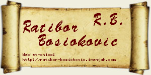Ratibor Bosioković vizit kartica